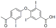 4-(4-Acetyl-3-iodophenoxy)-3,5-diiodobenzoic acid 结构式