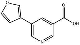 5-(呋喃-3-基)烟酸 结构式
