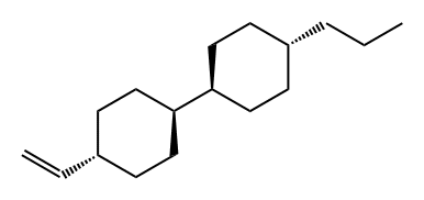 (反式,反式)-4-乙烯基-4'-丙基-1,1'-联环己烷 结构式