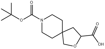 8-(叔丁氧基羰基)-2-氧杂-8-氮杂螺[4.5]癸烷-3-羧酸 结构式