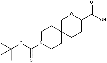 9-(tert-Butoxycarbonyl)-2-oxa-9-azaspiro-[5.5]undecane-3-carboxylic acid 结构式