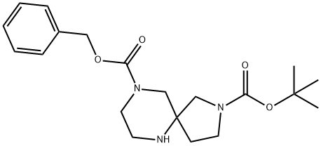 9-苯甲基 2-叔-丁基 2,6,9-三氮杂螺[4.5]癸烷-2,9-二甲酸基酯 结构式