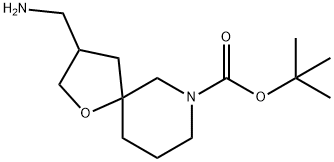 1-Oxa-7-azaspiro[4.5]decane-7-carboxylic acid, 3-(aMinoMethyl)-, 1,1-diMethylethyl ester 结构式