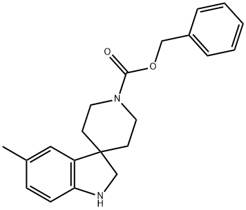 苄基 5-甲基螺[吲哚啉-3,4'-哌啶]-1'-甲酸酯 结构式