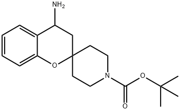 4-氨基-3,4-二氢-螺[2H-1-苯并吡喃-2,4-哌啶]-1-羧酸 1,1-二甲基乙酯 结构式