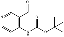 N-叔丁氧羰基-4-氨基-3-吡啶甲醛 结构式