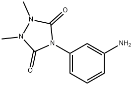 4-(3-氨基苯基)-1,2-二甲基-1,2,4-三唑烷-3,5-二酮 结构式