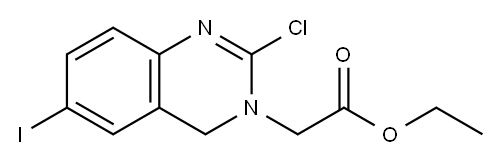 3(4H)-喹唑啉乙酸2-氯-6-碘乙酯 结构式