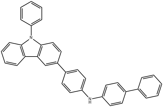 N-(4-(9-苯基咔唑-3-基)苯基)联苯-4-胺 结构式