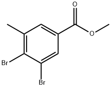 3,4-二溴-5-甲基苯甲酸甲酯 结构式