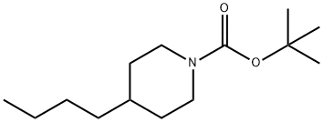 4-丁基派啶(盐酸盐)-1-甲酸 叔丁酯 结构式