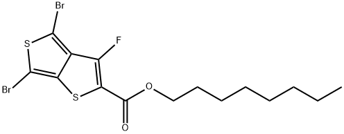 4,6-二溴-3-氟噻吩并[3,4-B]噻吩-2-羧酸辛酯 结构式