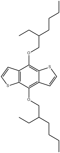 4,8-双[(2-乙基己基)氧基]苯并[1,2-B:4,5-B']二噻吩 结构式