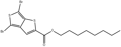 4,6-二溴噻吩[3,4-B]并噻吩-2-甲酸辛酯 结构式