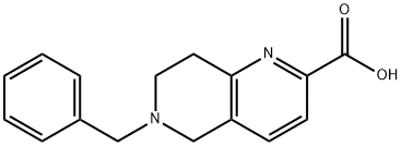 5,6,7,8-四氢-6-(苯基甲基)-1,6-萘啶-2-羧酸 结构式