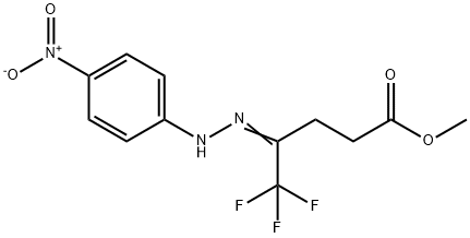Methyl 5,5,5-trifluoro-4-(2-(4-nitrophenyl) hydrazono)pentanoate 结构式
