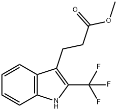 Methyl 3-(2-(trifluoroMethyl)-1H-indol-3-yl)propanoate 结构式