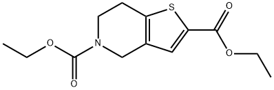 6,7-二氢噻吩并[3,2-C]吡啶-2,5(4H)-二羧酸二乙酯 结构式