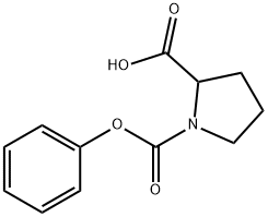 1-(苯氧羰基)吡咯烷-2-甲酸 结构式