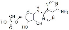 4-amino-8-(ribofuranosylamino)pyrimido(5,4-d)pyrimidine-5'-phosphate 结构式