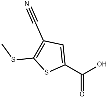 4-氰基-5-(甲硫基)噻吩-2-羧酸 结构式