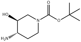 (3S,4S)-4-氨基-3-羟基哌啶-1-羧酸叔丁酯 结构式