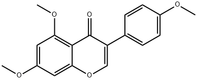 5,7-二甲氧基-3-(4-甲氧基苯基)-4H-色烯-4-酮 结构式