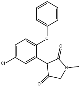3-(5-氯-2-苯氧基苯基)-1-甲基-2,4-吡咯烷二酮 结构式