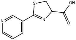 2-吡啶-3-基-4,5-二氢-1,3-噻唑-4-甲酸 结构式