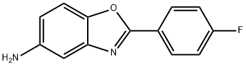 2-(4-氟-苯基)-苯并恶唑-5-基胺 结构式