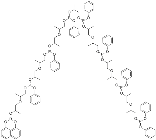 聚(亚二丙酯二醇)亚磷酸苯酯 结构式