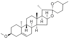 O-methyl 3-β-hydroxy-5-spirostene 结构式