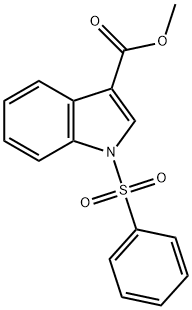 METHYL 1-(PHENYLSULFONYL)-1H-INDOLE-3-CARBOXYLATE 结构式