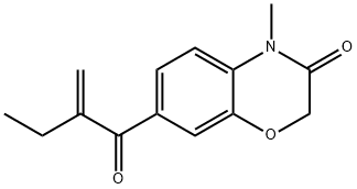 4-methyl-7-(2-methylene-1-oxobutyl)-2H-1,4-benzoxazin-3(4H)-one 结构式