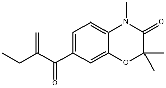 2,2,4-trimethyl-7-(2-methylene-1-oxobutyl)-2H-1,4-benzoxazin-3(4H)-one 结构式