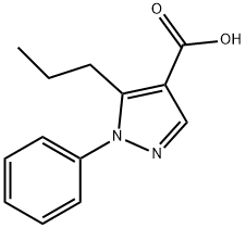 1-苯基-5-丙基-1H-吡唑-4-羧酸 结构式