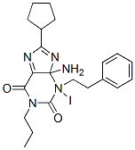 3-(3-iodo-4-amino)phenethyl-1-propyl-8-cyclopentylxanthine 结构式
