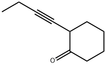 Cyclohexanone, 2-(1-butynyl)- (9CI) 结构式