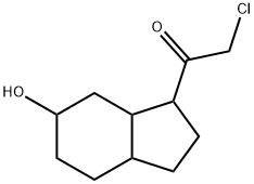 Ethanone, 2-chloro-1-(octahydro-6-hydroxy-1H-inden-1-yl)- (9CI) 结构式