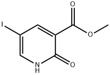 2-氧代-5-碘-1,2-二氢-3-吡啶甲酸甲酯 结构式