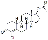 4-chloro-17beta-hydroxyestr-4-en-3-one 17-acetate  结构式