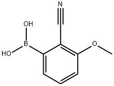 2-氰基-3-甲氧基苯硼酸 结构式