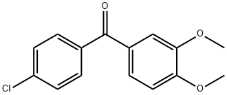4-氯-3',4'-二甲氧基二苯甲酮 结构式