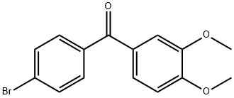 4-溴-3',4'-二甲氧基二苯甲酮 结构式