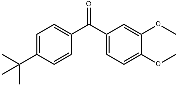 (4-(叔丁基)苯基)(3,4-二甲氧基苯基)甲酮 结构式