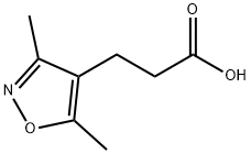 3-(3,5-二甲基异恶唑-4-基)丙酸 结构式