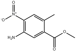 2-甲基-4-硝基-5-氨基-苯甲酸甲酯 结构式