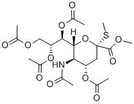 甲基- 4,7,8,9-四-O-乙酰基-2-硫代-N-乙酰基-Α-D-神经氨酸甲酯 结构式