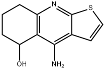 4-AMINO-5,6,7,8-TETRAHYDROTHIENO[2,3-B]QUINOLIN-5-OL 结构式