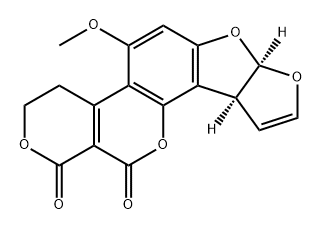 黄曲霉毒素 G1 结构式